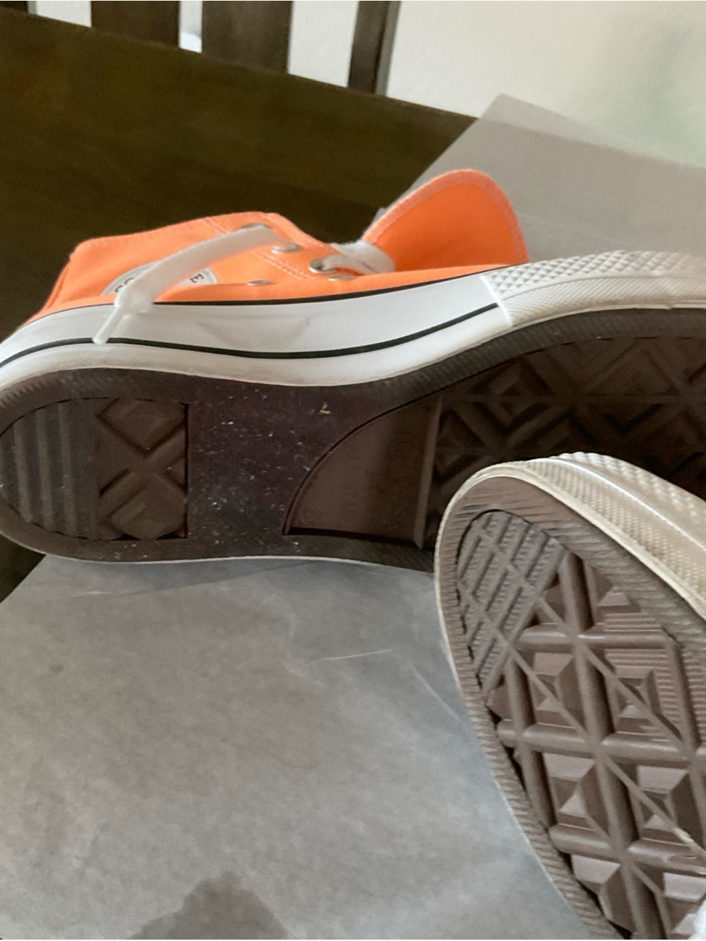 Converse Chuck Taylor All Star PLATFORM High Tops Orange Size women’s 8.5 EUC - Picture 10 of 10